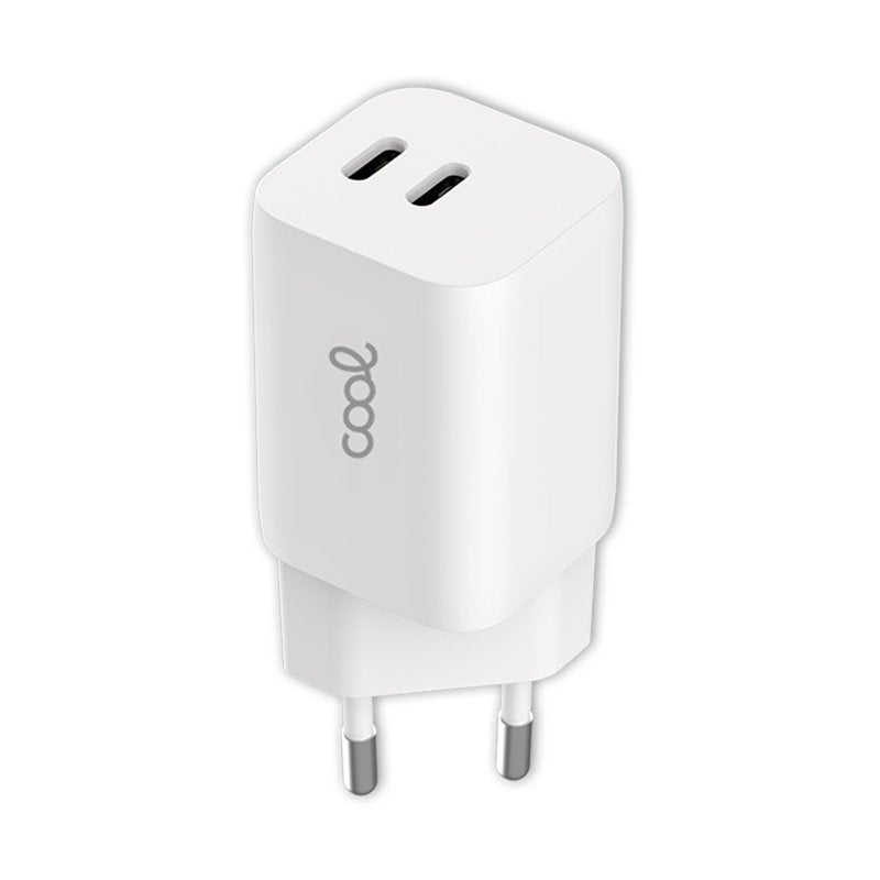 Cargador Red Universal Ultra Fast PD Dual (2 x Tipo-C) COOL (35W) Blanco