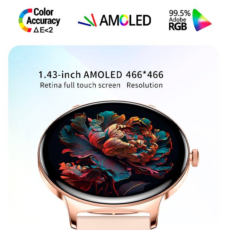 Smartwatch COOL Ultrathin + 2 Correas (Amoled, Llamadas, Ultrafino) Gris