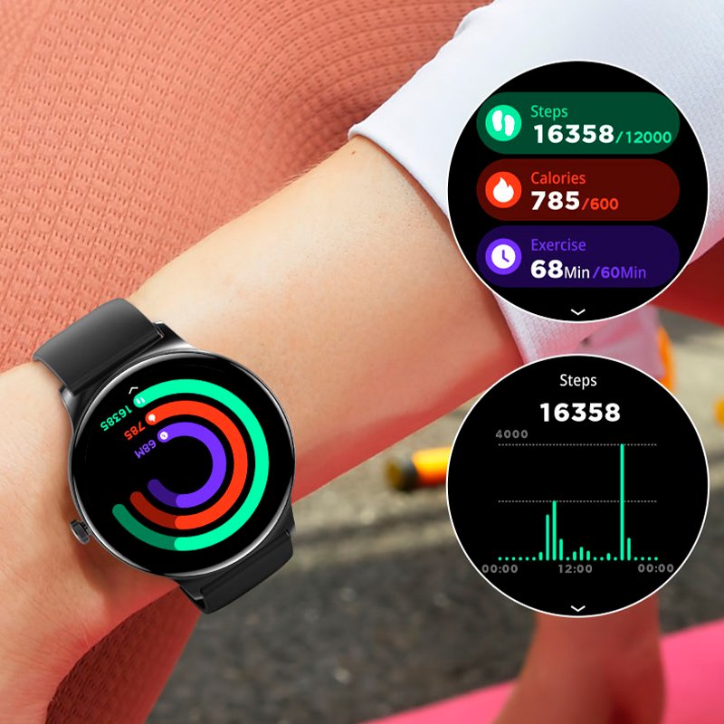 Smartwatch COOL Ultrathin + 2 Correas (Amoled, Llamadas, Ultrafino) Rosa