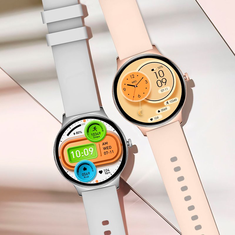 Smartwatch COOL Ultrathin + 2 Correas (Amoled, Llamadas, Ultrafino) Rosa
