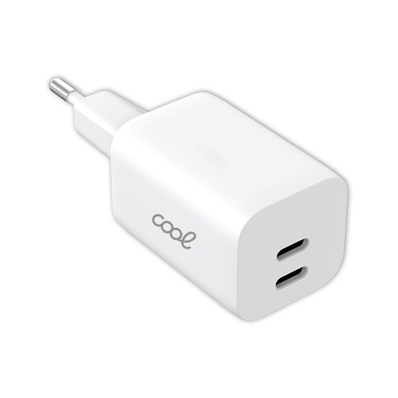 Cargador Red Universal Ultra Fast PD Dual (2 x Tipo-C) COOL (35W) Blanco